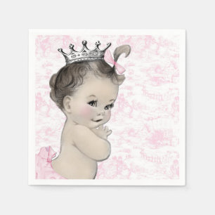 Pink Toile Baby Shower Napkin