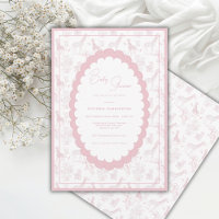 Pink Toile Safari Vintage Baby Shower