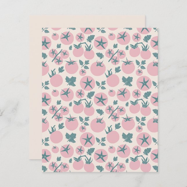 Pink Tomatoes Flat Paper Sheet (Front/Back)