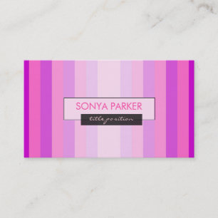 Pink Tones Stripes Business Card