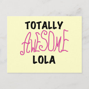Pink Totally Awesome Lola T-shirts and Gifts Postcard