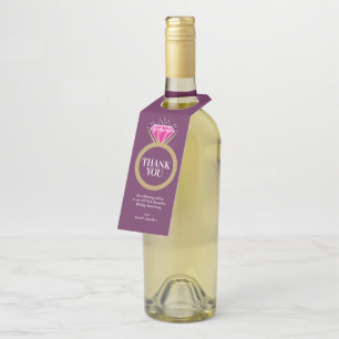 Pink Tourmaline 5th wedding anniversary favour Bottle Tag