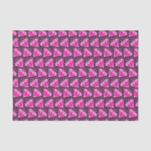 Pink tourmaline gemstone graphic art tissue paper