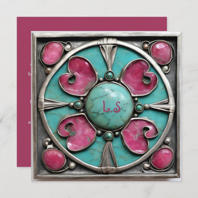 Pink Tourmaline October Birth Stone Card (Front/Back)