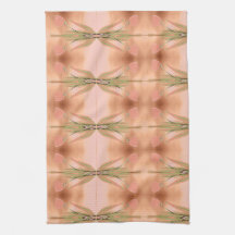 Pink Towel With Tulips
