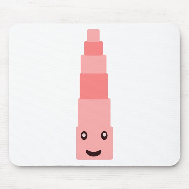 Pink Tower Montessori Mouse Pad (Front)