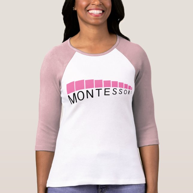 Pink Tower Three-Quarter Sleeve Comfy T-Shirt (Front)