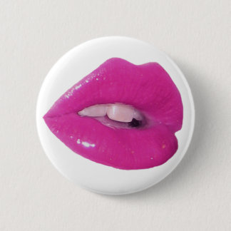 Pink Toxic Kiss 6 Cm Round Badge