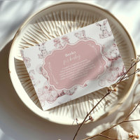 Pink Toys Toile De Jouy Baby Shower Books for Baby