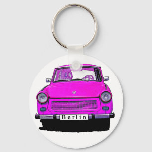 Pink Trabant Car Key Ring