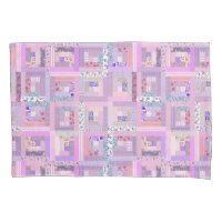 Pink Traditional Patchwork Quilt Retro Faux Sewing