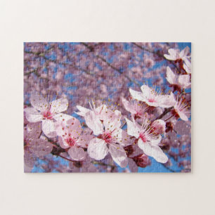 Pink Tree Blossoms puzzles gifts Spring Floral