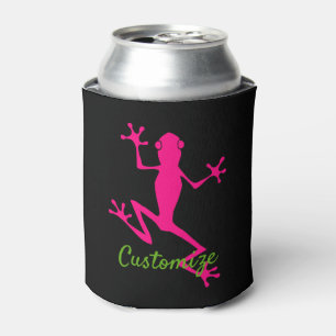 Pink Tree Frog Thunder_Cove Can Cooler