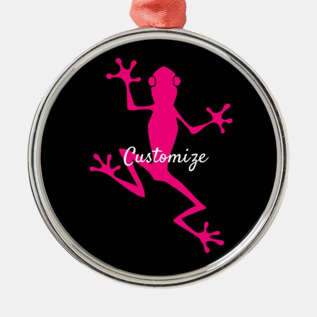 Pink Tree Frog Thunder_Cove Metal Tree Decoration (Front)