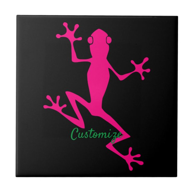 Pink Tree Frog Thunder_Cove Tile (Front)