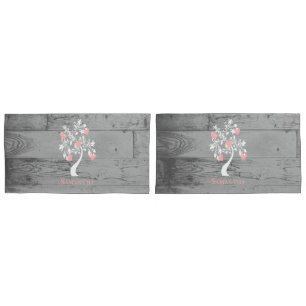 Pink Tree of Hearts Personalised Pillow Case