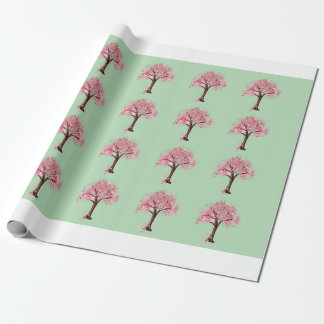 Pink Trees Pattern Wrapping Paper
