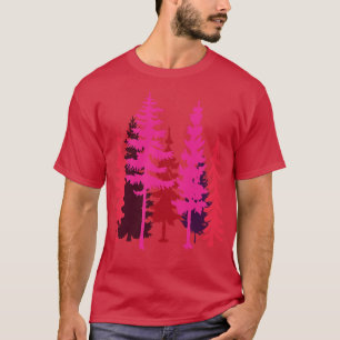 Pink Trees Silhouettes T-Shirt