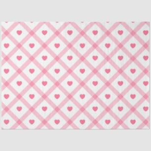 Pink Trendy Heart Valentines Day Collection Tissue Paper