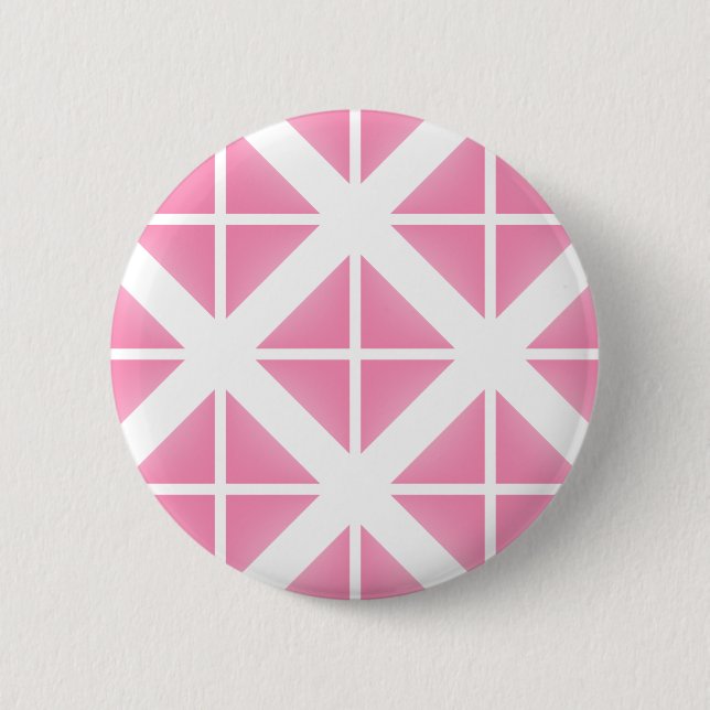 Pink Trendy Triangle Pattern 6 Cm Round Badge (Front)