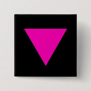"PINK TRIANGLE" GAY PRIDE 15 CM SQUARE BADGE