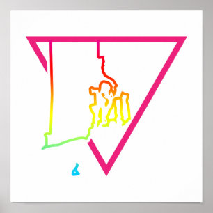 pink triangle rhode island poster