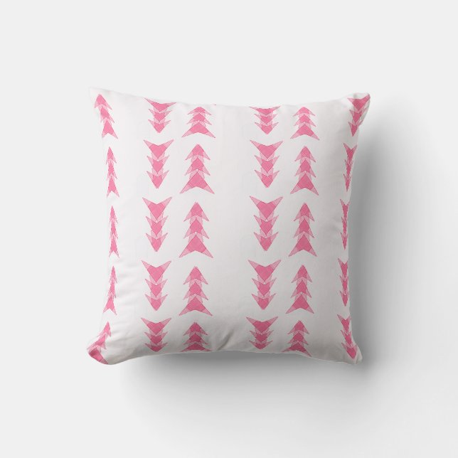 Pink Triangles Cushion (Front)