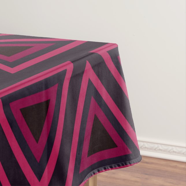 Pink Triangles Pattern  Tablecloth (In Situ)