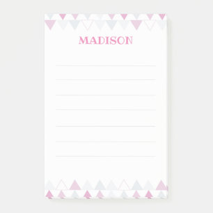 Pink Triangles Post it Notes