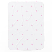 Pink Triangles with White Background Baby Blanket