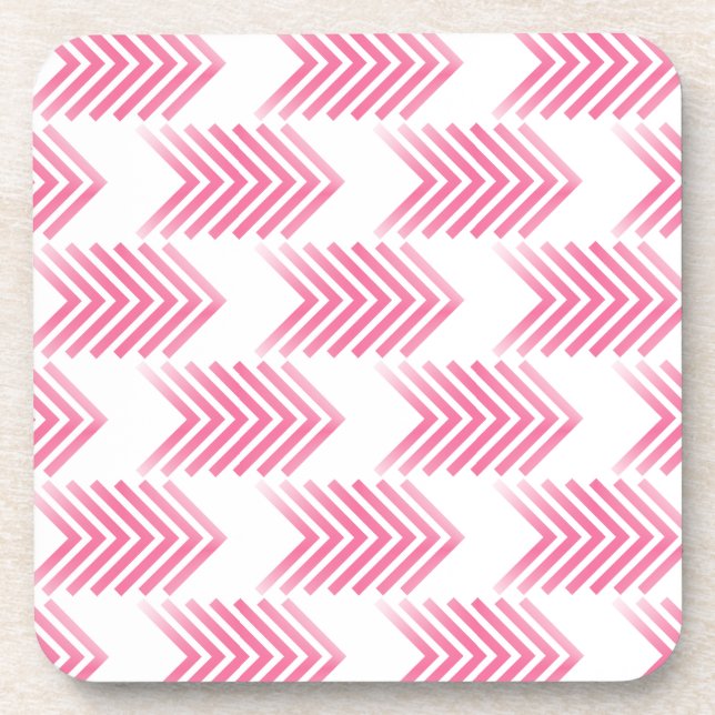 Pink Tribal Arrow Pattern Coaster (Front)