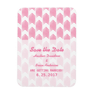 Pink Tribal Arrows Save the Date Flexi Magnet
