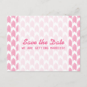 Pink Tribal Arrows Save the Date Postcard