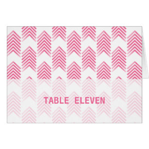 Pink Tribal Arrows Table Number Card