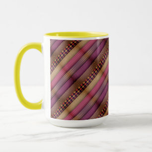 Pink Tribal Stripes Geometric Pattern Bold Ethnic Mug