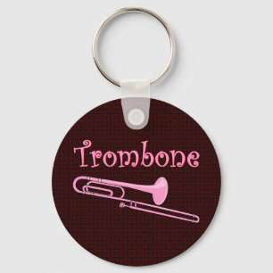 Pink Trombone Key Ring