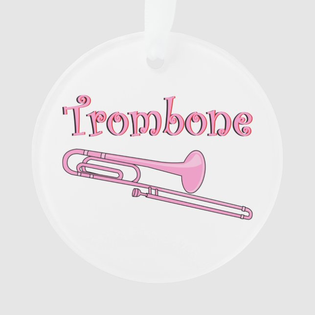 Pink Trombone Ornament (Front)