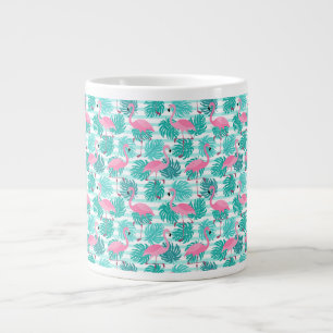 Pink Tropical Flamingo Palm Paradise Coffee Mug
