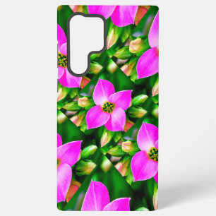Pink Tropical Flowers Pattern Samsung Galaxy Case