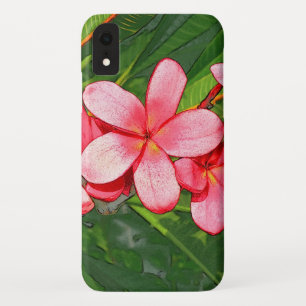 Pink Tropical Frangipani Art Case-Mate iPhone Case