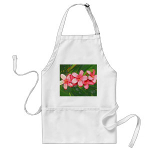 Pink Tropical Frangipani Art Standard Apron