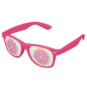 Pink Tropical Grapefruit Citrus Fruit Fruity Retro Sunglasses