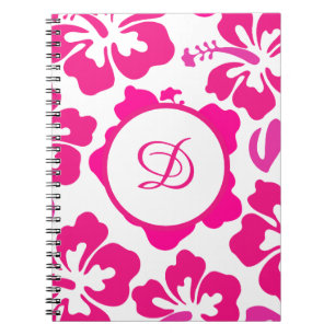 Pink tropical Hawaii Hibiscus Floral Pattern Notebook