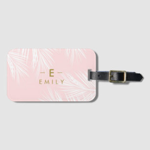 Pink Tropical Leaf, Bridesmaid Luggage Tag