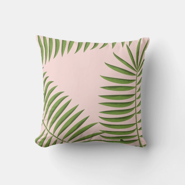 Pink Tropical Paradise Cushion (Front)