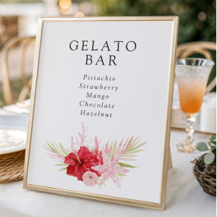 Pink Tropical Sea Shell Bridal Shower Downloadable Poster