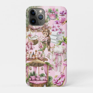 Pink Tropical Spa Cabana Resort Case-Mate iPhone Case