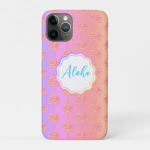 Pink Tropical Sunset Aloha Palm Tree  Case-Mate iPhone Case