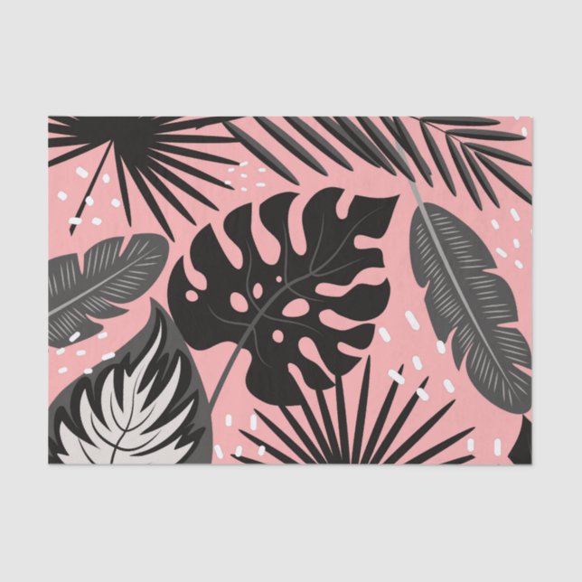 Pink Tropical Tissue Paper (Front)
