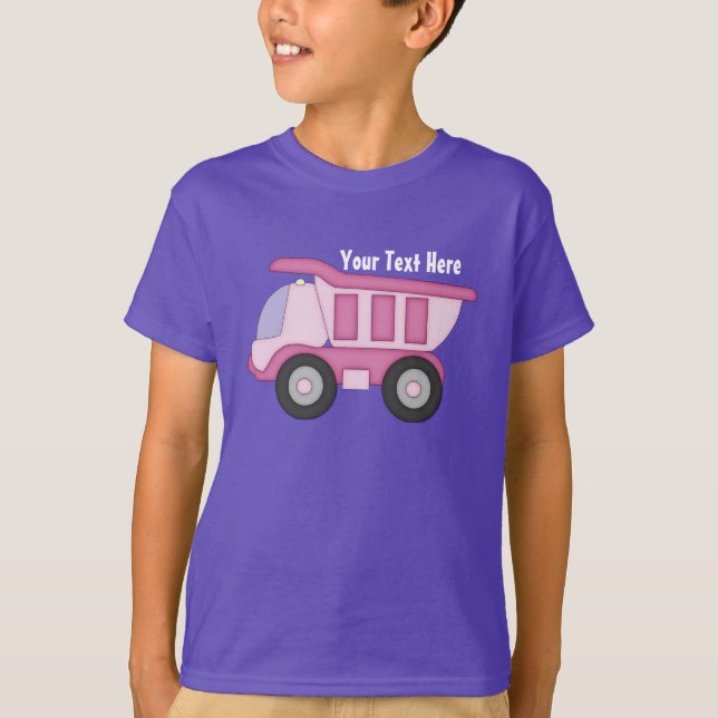 Pink Truck (Personalised) T-Shirt (Front)